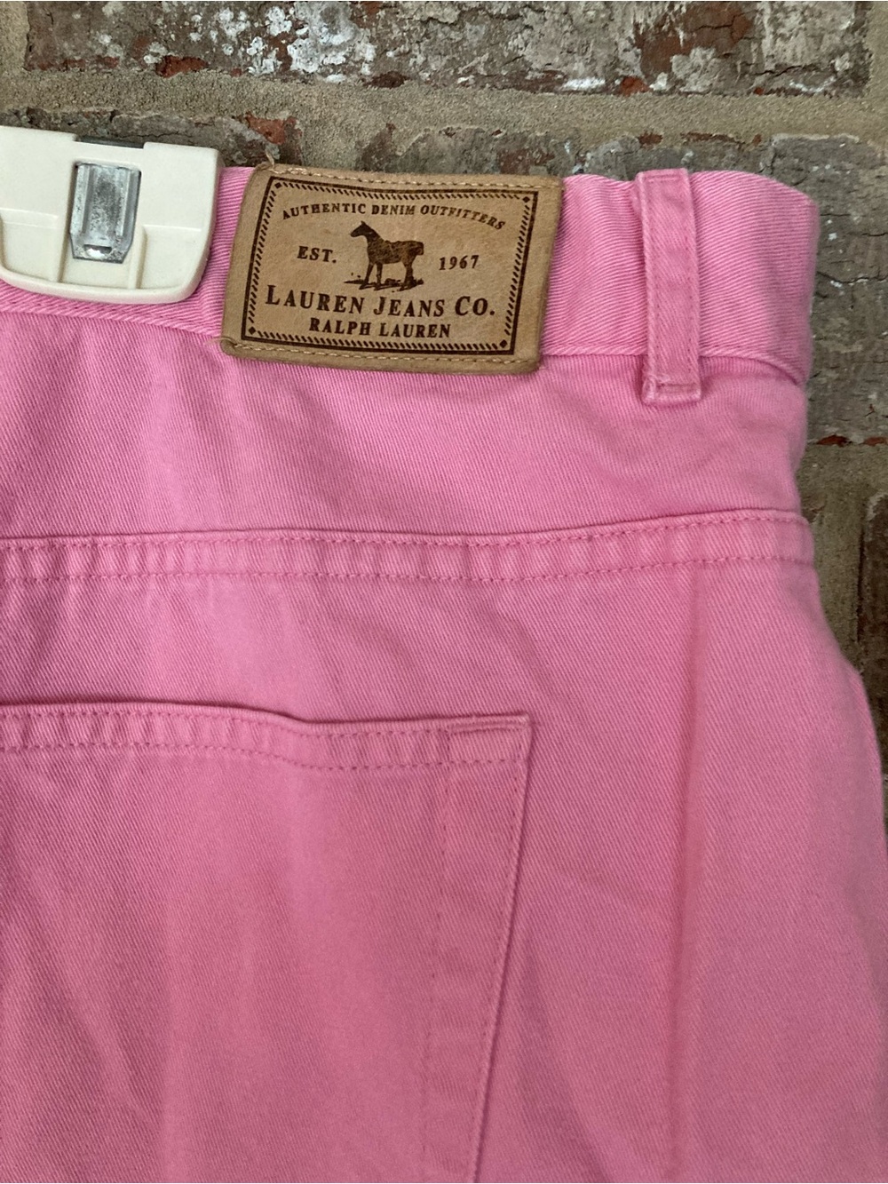 Lauren Ralph Lauren Pink Cropped Jeans Womens 22W Hot Pink Cotton Capri Pants - Picture 7 of 11